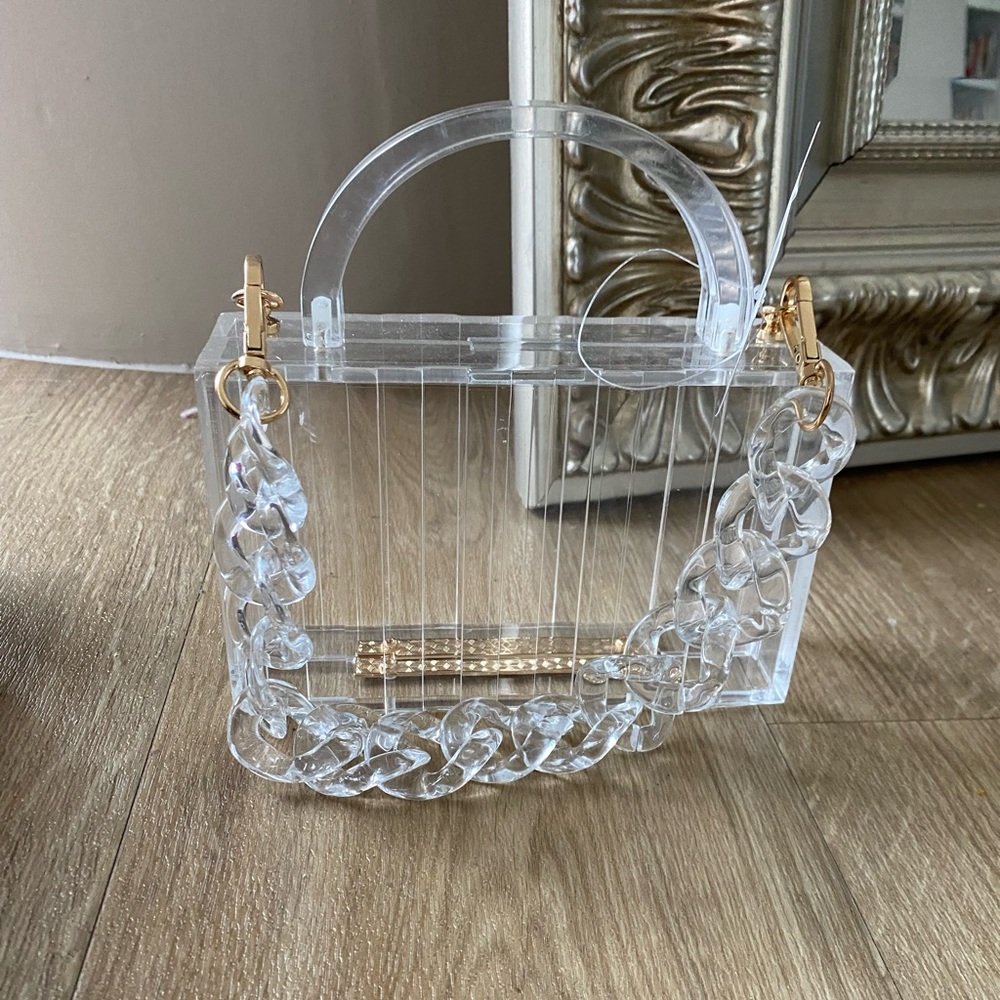 Acrylic Clear Purse/Clutch Top handle
